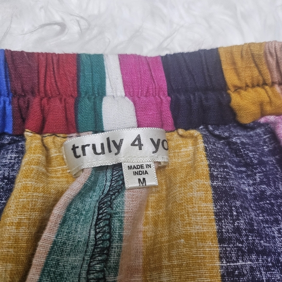 Vibrant Striped A-Line Skirt - Picture 3 of 3